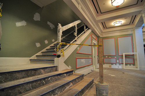 Stairway still under construction