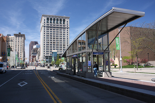 A station on Cleveland's Healthline BRT (Photo: Flickr user Thom Sheridan)