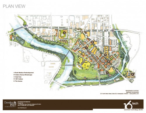 16 Tech Site Plan - Initial Renderings (image credit: Develop Indy)