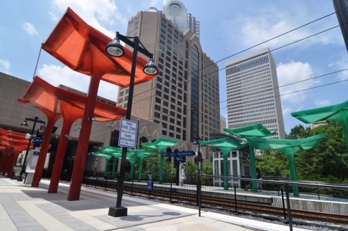 Lynx 3rd Street Station; note the fiberglass canopies (image credit: Curt Ailes)
