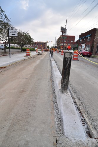 Shelby Street Bike Track under construction (image credit: Curt Ailes)