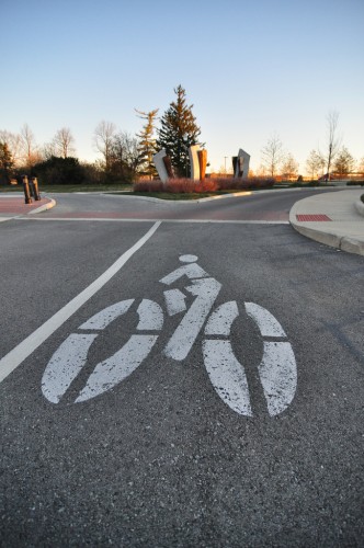 Bike Lane at Lawrence Village (image credit: Curt Ailes)