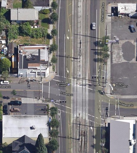 Intersection of Interstate Ave & Alberta - Portland, OR (image source, Google Maps)