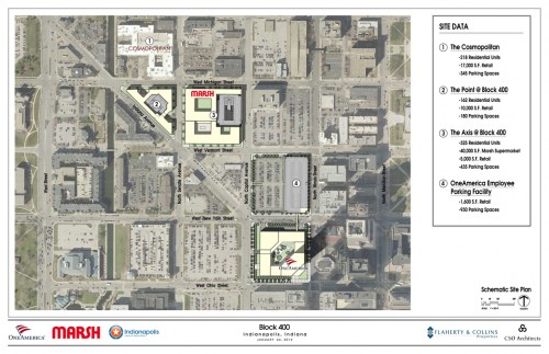 Block 400 Site Plan (image credit: City of Indianapolis)