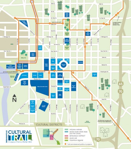 Cultural Trail Map (image credit: Indianapolis Cultural Trail)
