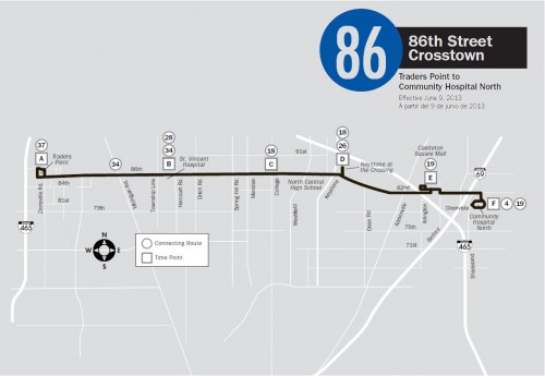 IndyGo 86 Map