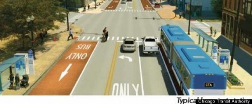 "Sidewalk" Station Concept (image credit: Chicago Transit Authority)