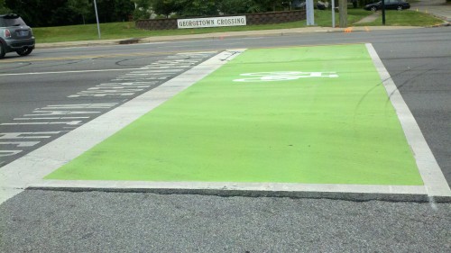 71st Street Bike Box - Now Painted (image credit: Indy DPW)