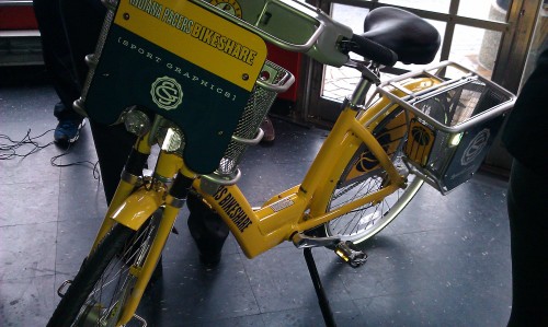 The Pacers Bikeshare Bicycle.