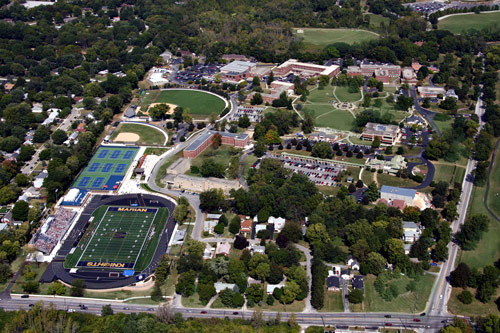 Aerial view of Marian University from Google images