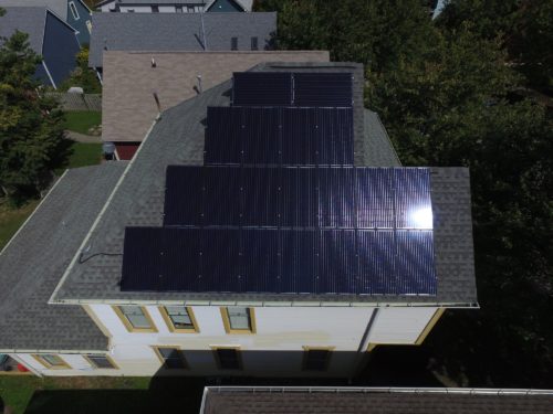picture of solar panels on roof